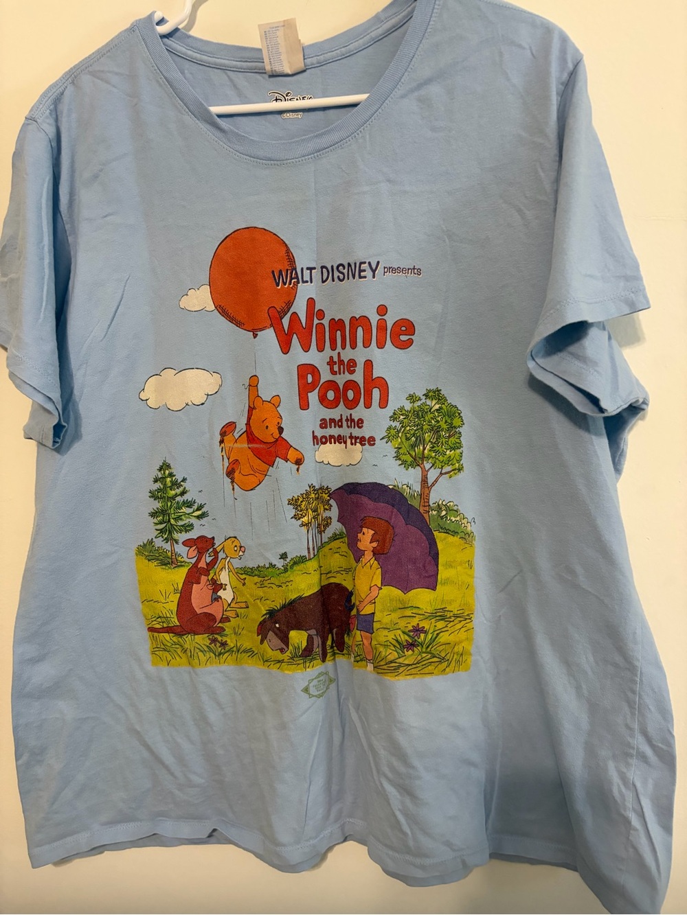 Disney Light Blue Winnie the Pooh Graphic Tee